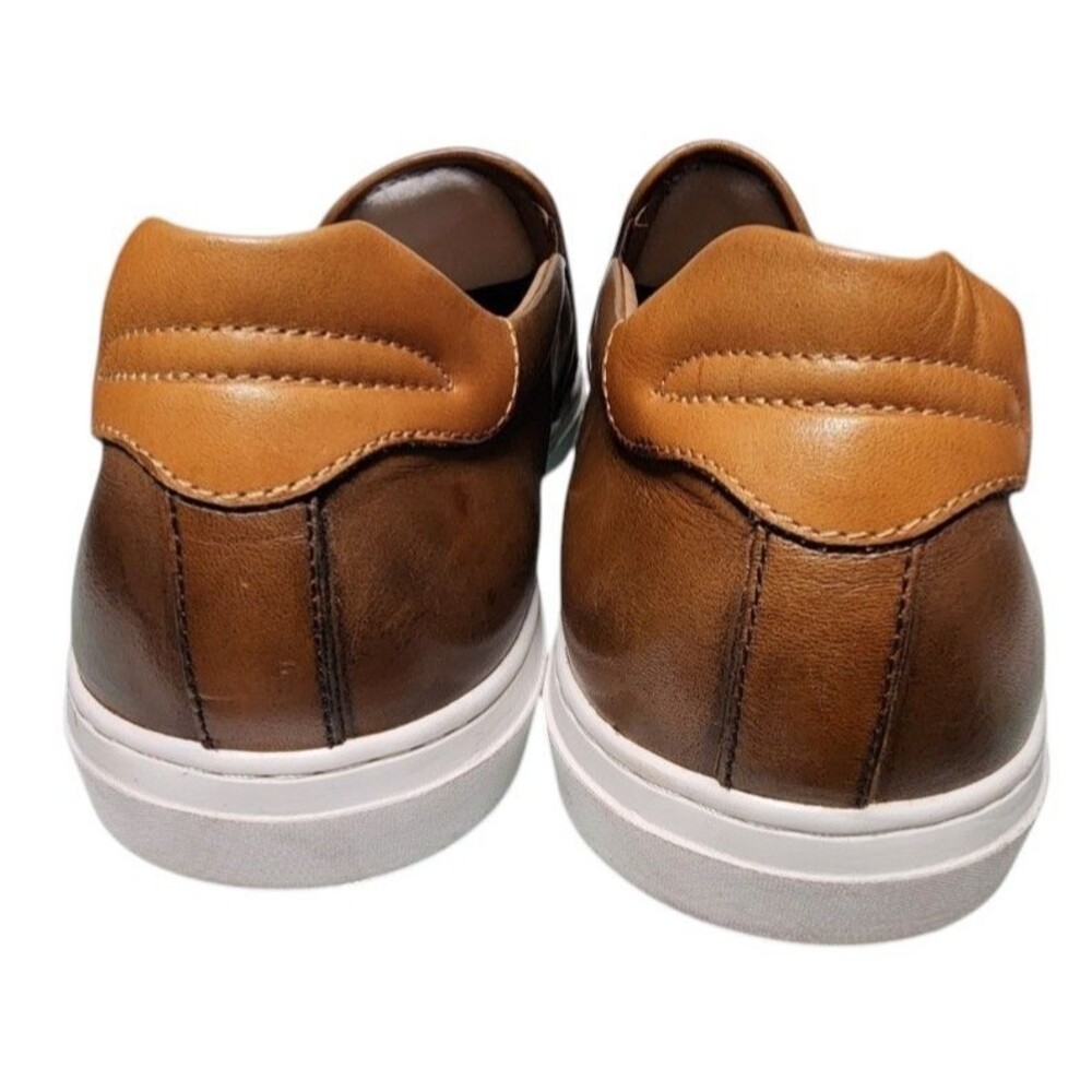 Johnston & Murphy Allister Leather Woven Slip On Sneakers Size 13M Men's Comfort - Picture 3 of 9